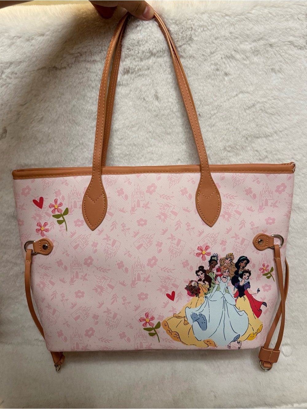 Disney Princess Tote Bag with Tan Trim